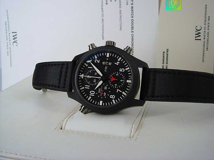 JW Horological Gallery IWC Pilots Top Gun Double Chrono Ceramic